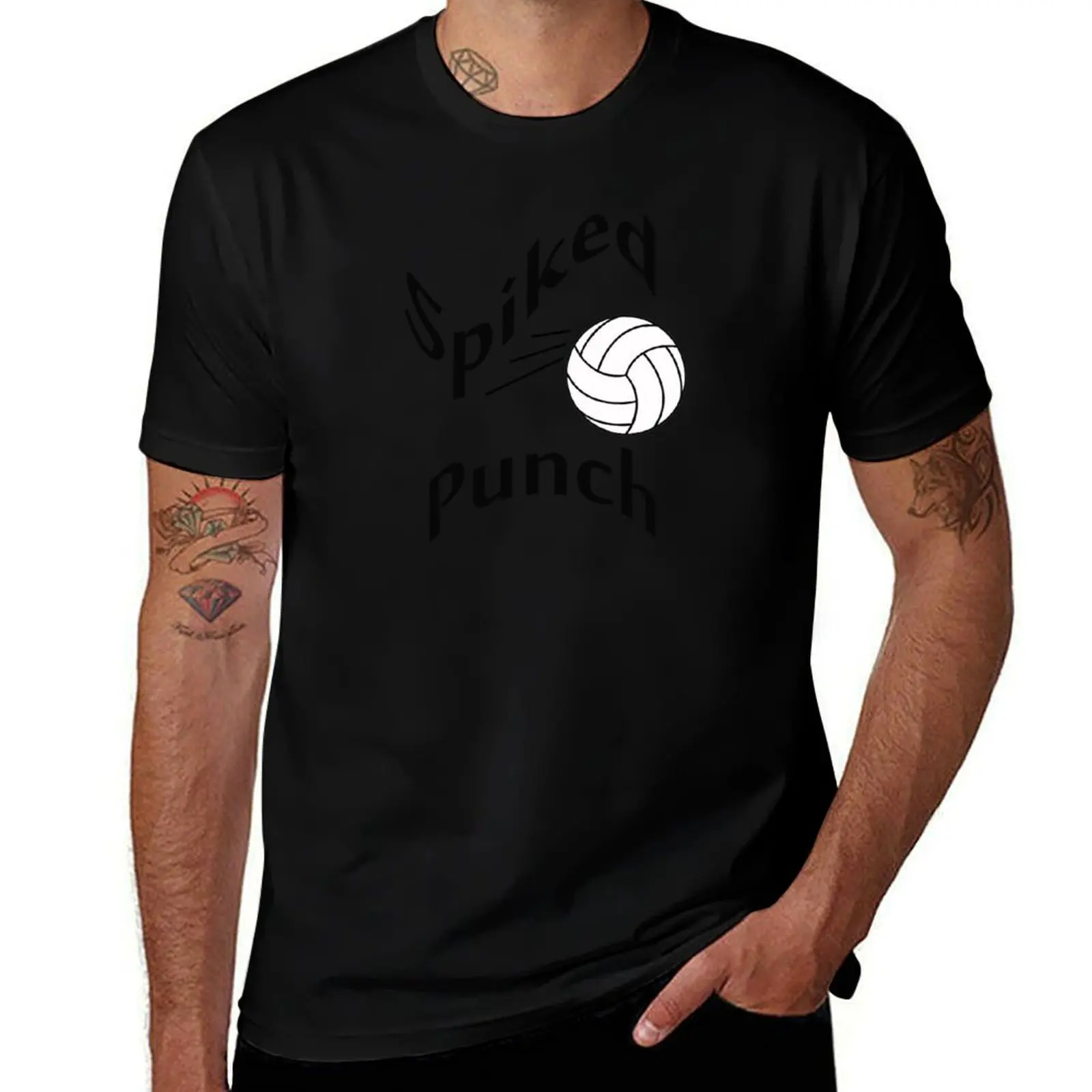 

Spiked Punch Volleyball T-Shirt funny t shirts dark humor t shirt custom print t shirts for man graphic vintage T-shirt