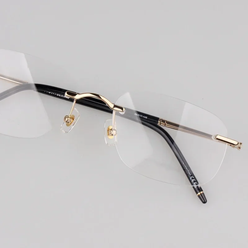 0071 Luxury brand glasses, fashionable classic frameless design, glasses frame designer and fashion influencer's choice