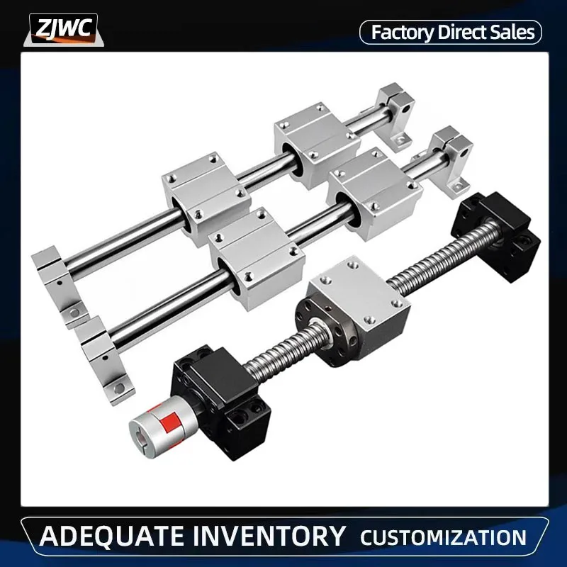 Optical Axis Ball Screw Set Linear Shaft OD12mm 16mm + SCS12UU SCS16UU Linear Bearing Blocks SK12 SK16 and SFU1605 Ballscrew Set