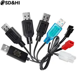 3.6V 4.8V 6V 7.2V 250mA NiMh/NiCd Battery USB Charger Cable SM 2P Forward Plug Remote Control Car USB Charger Electric Toy