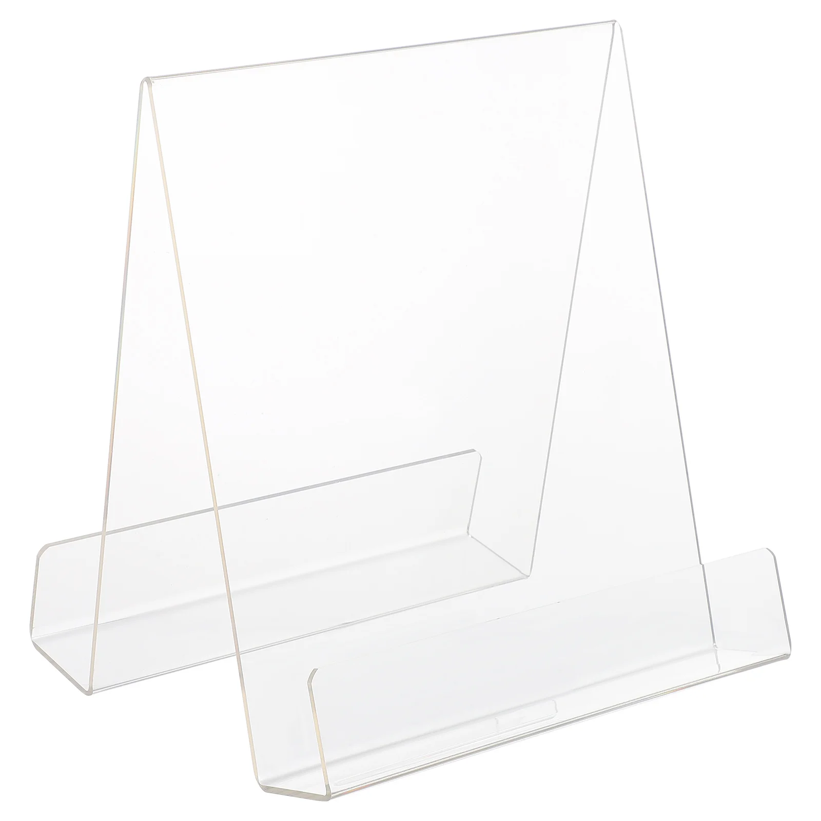 Acrylic Bookshelf Transparent Holder Simple Book Support Double- Desktop Bookend Easy to Clean Acrylic Book Rack