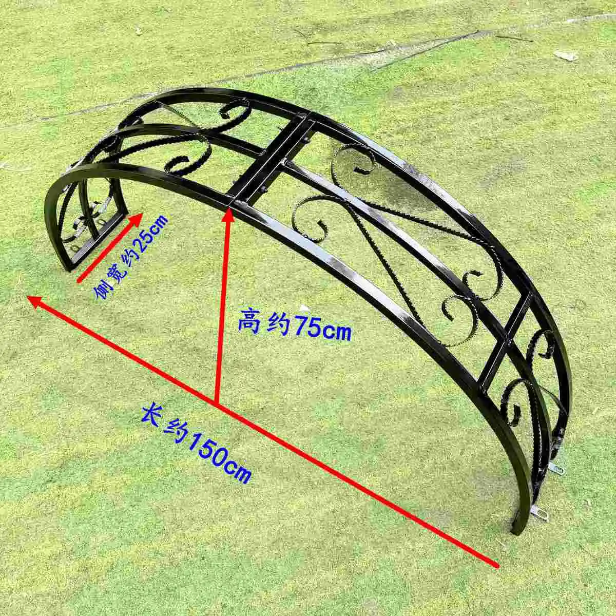 Wrought iron courtyard arch column flower trellis villa door stack top arch shelf climbing rattan trellis courtyard door top