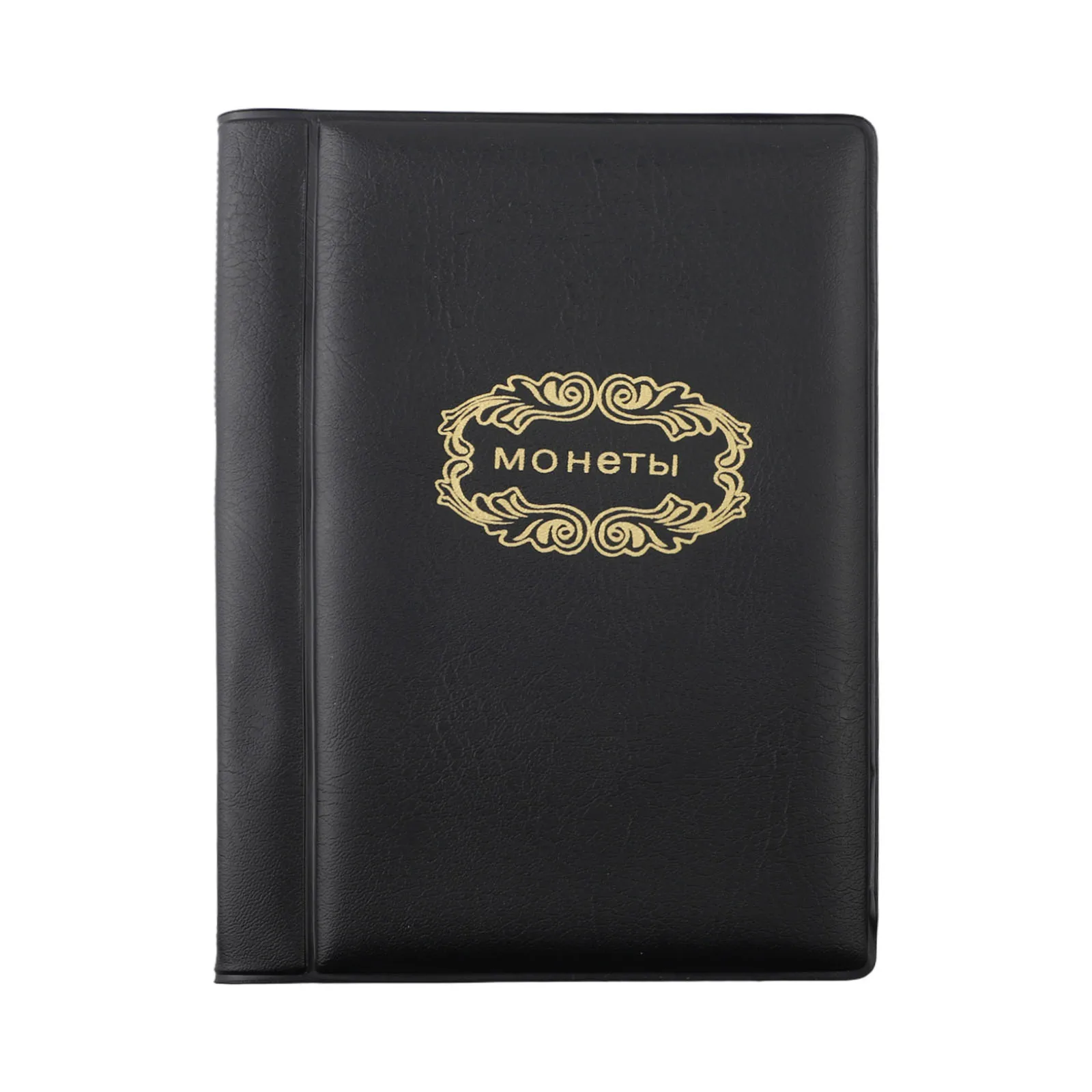 Sleek Black Design PVC Coin Collection Book Equipped with Ample Storage Space on Each of Its 10 Organized For Pages