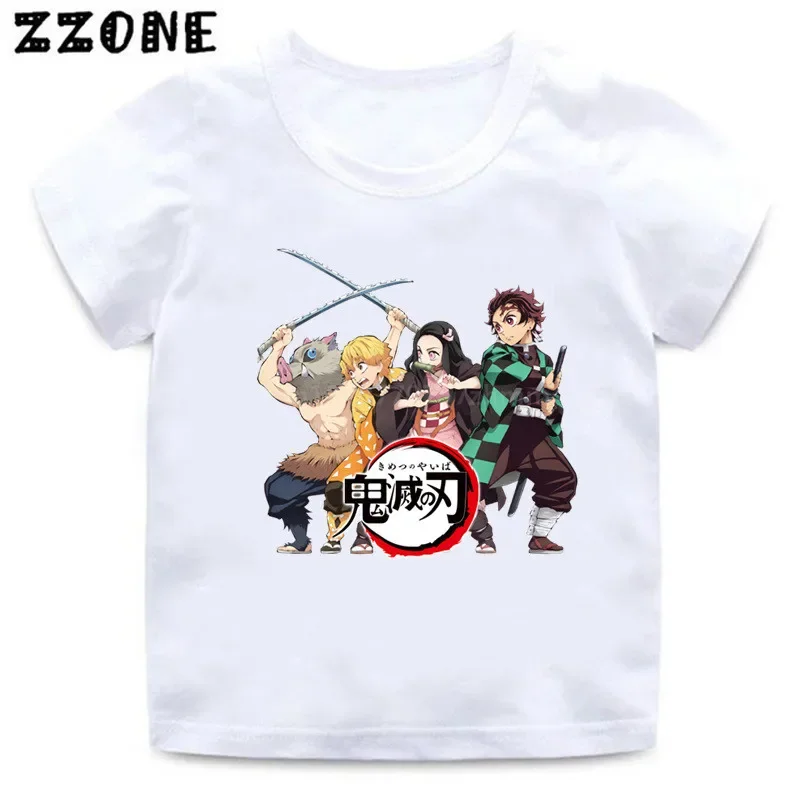 Demon Slayer T Shirt Kids Kawaii Blade of Ghost Graphic T-shirt Kimetsu No Yaiba Anime Demon Blade Boys Girls T shirt,HKP5392