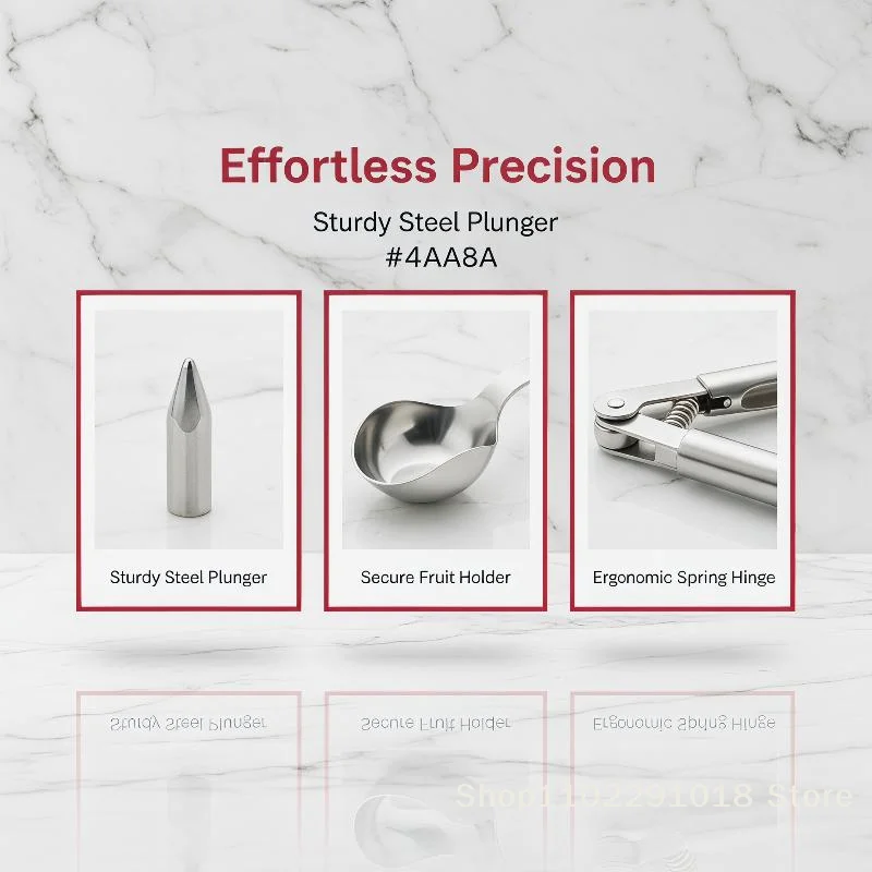 Stainless Steel Jujube Cherry Pitter With Easy Use And Durable Build Perfect For Home Kitchen Baking And Healthy Snack Prep