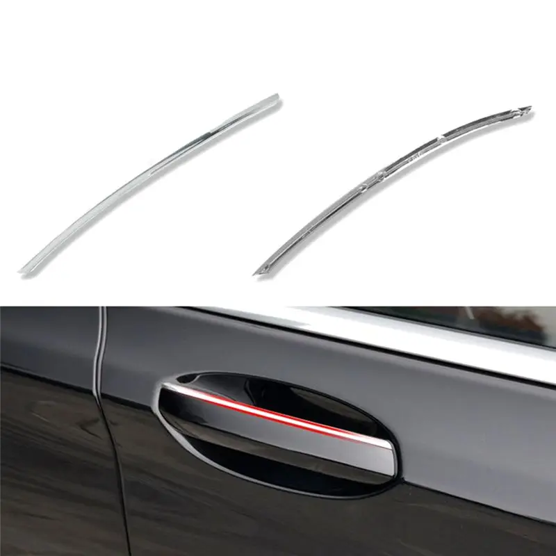 Reliable-1Pair Outer Door Handle Electroplating Strip Bright Metal Strip Accessories 51217472725 For BMW G12 7 Series 2016-2021