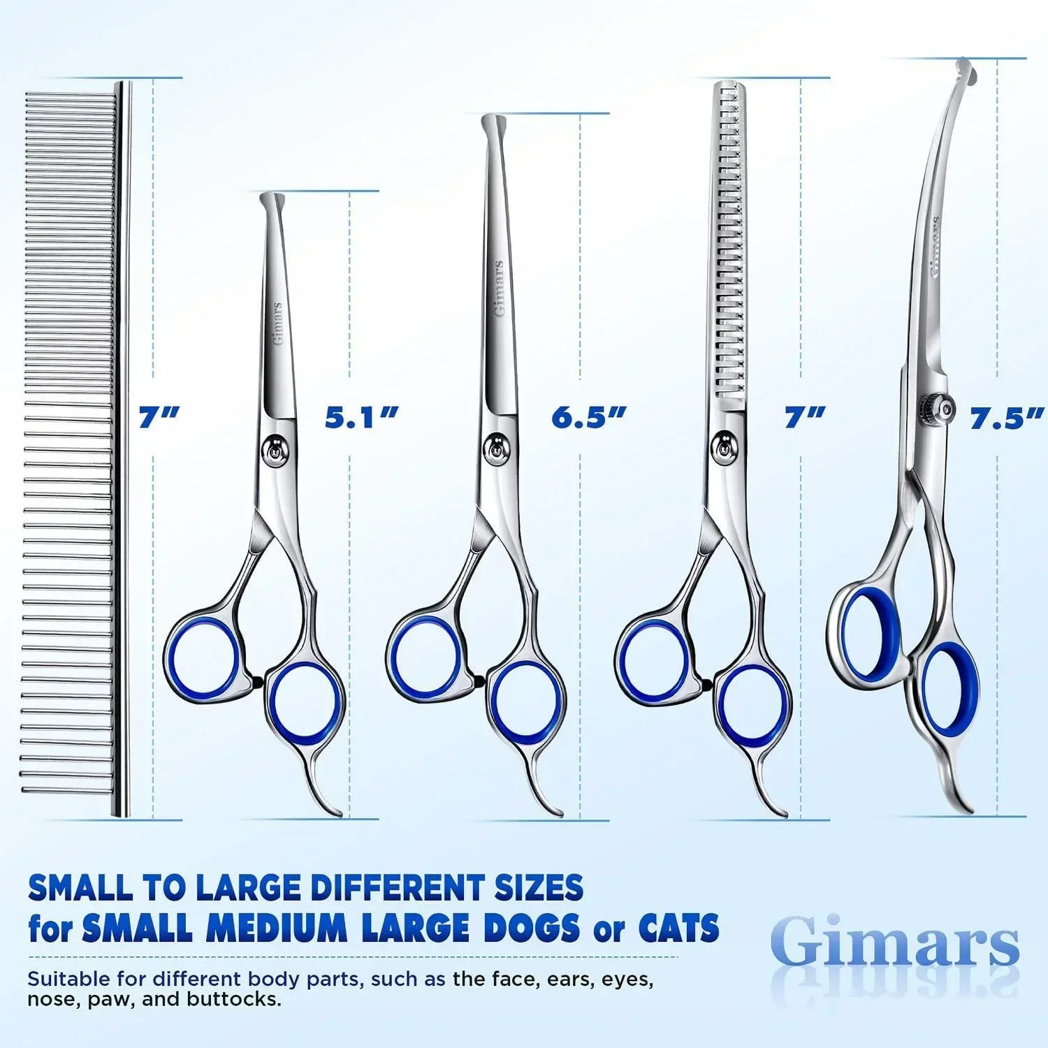 Pets Stainless Animal Head Professional Portable Hair Pet Steel Grooming Dog Set Safty Cutting Round Shears Scissors