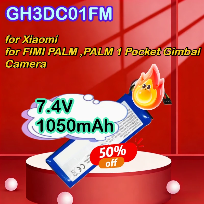 

GH3DC01FM 7.4V 1050mAh Replacement Battery for Xiaomi for FIMI PALM ,PALM 1 Pocket Gimbal Camera + Free Tools