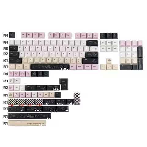 143 Keys Cream Keycap Mechanical Keyboard Sets PBT Keycaps Cherry Profile DYE Sublimation Custom ISO Enter 2.75u 3u 7u Spacebar