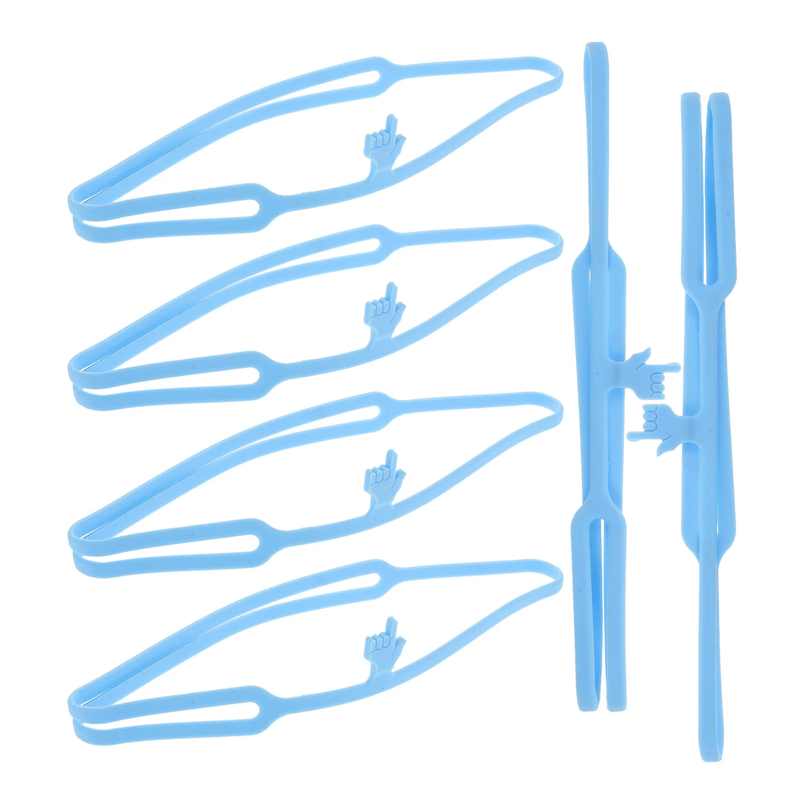 

6Pcs Silicone Finger Point Bookmarks Flexible Finger Shape Page Markers Portable Book Accessories Fun Student Stationery