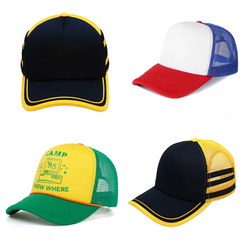 Boné de Beisebol Esportivo Hot Sale: Boné de Malha Unissex Ajustável para Cosplay de Dustin Henderson – Acessório Perfeito para Festas e Presentes