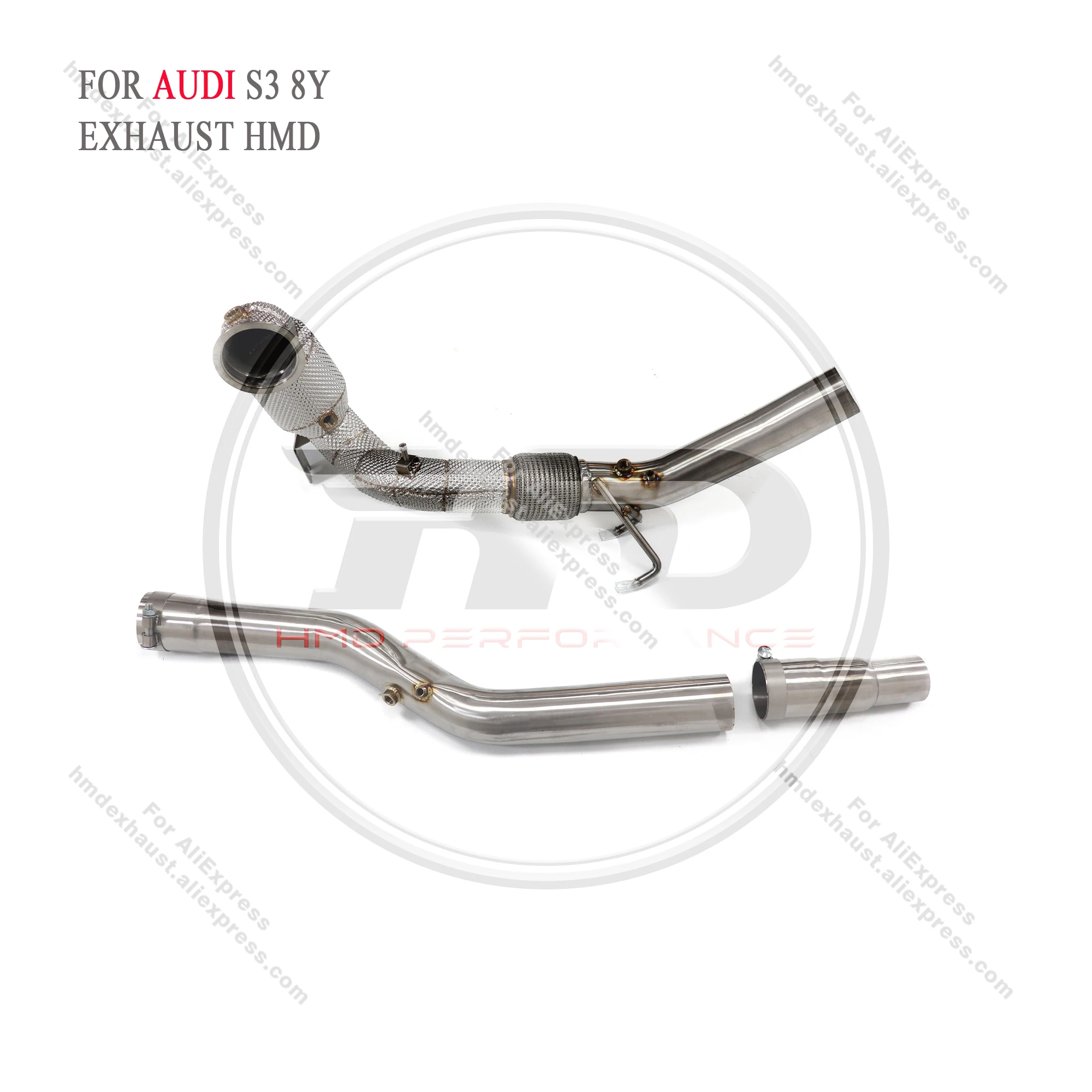 

HMD Exhaust System High Flow Performance Downpipe for Audi S3 8Y 2.0T OPF Version With Heat Shield