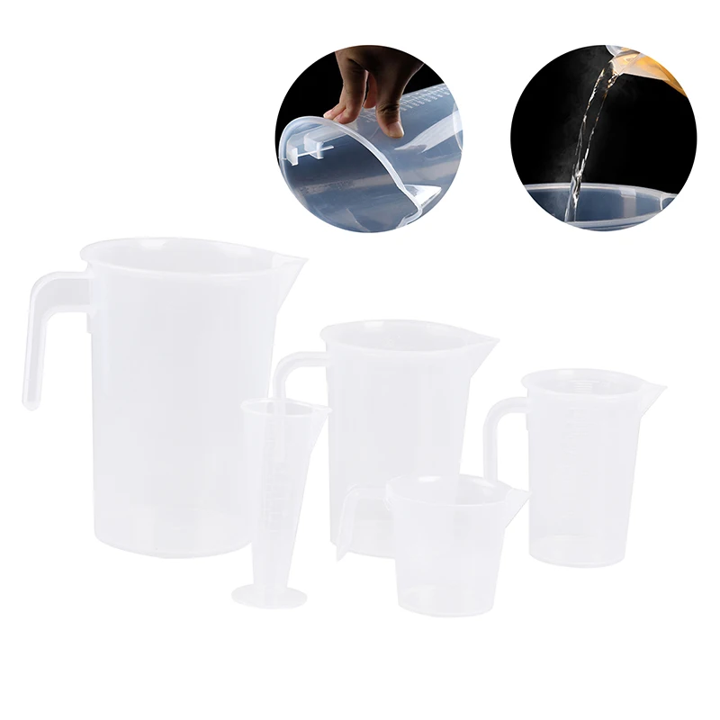 Plastic Measuring Cup with Scale Handle Transparent Measurin