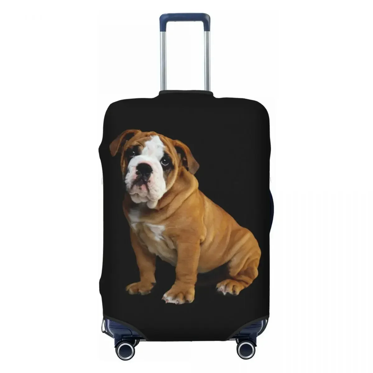 Custom English Bulldog Luggage Cover Elastic Travel Suitcase Protective Covers Suit For 18-32 inch