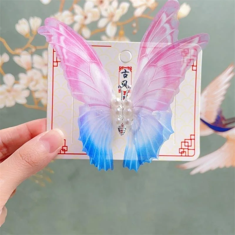 1PCS New Moving Dreamlike Butterfly Baby Hairpins Girls Hair Clips Kids Headwear Children Cute Hair Accessories