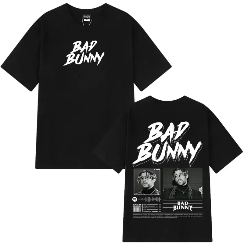 

Rapper Bad Vintage Graphic T-shirt Men Oversized Fabric Simple Stylish High Quality Spring Summer Streetwear Breathable T-Shirt