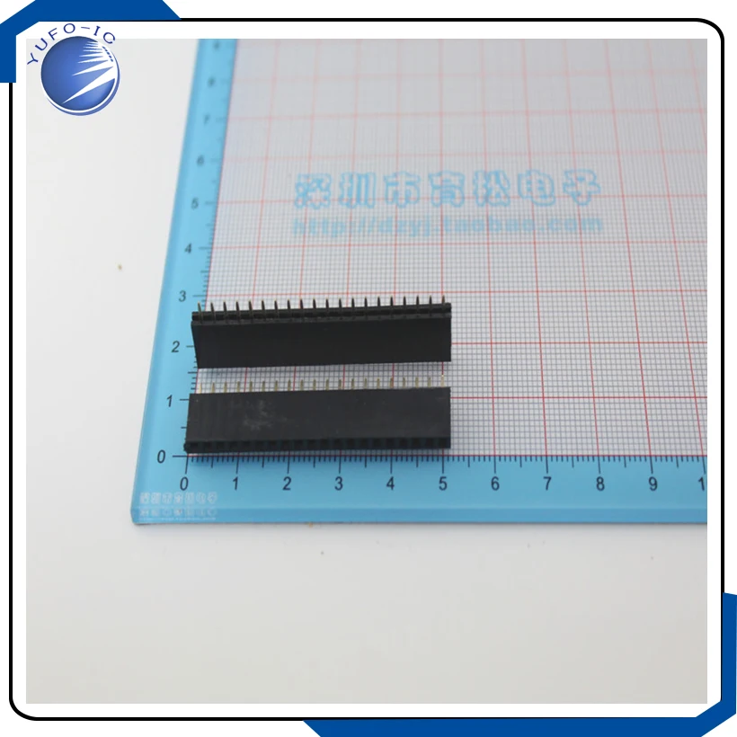 10pcs/lot 1*20 2.54 single row block for 12864 LCD screen using female pin header strip  Connector 1*20PIN 1*20p