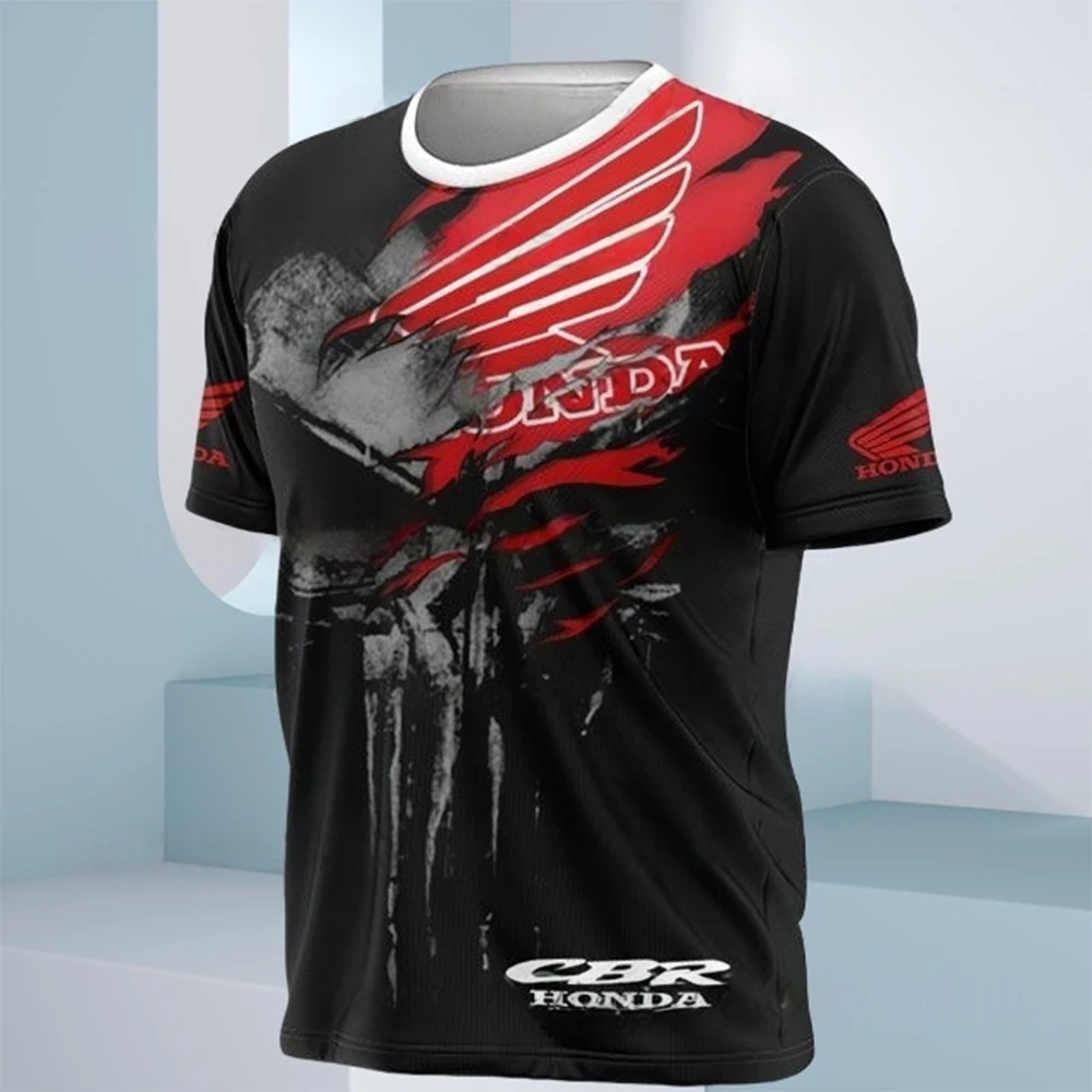 

Honda 2025 Men's And Women's Motorcycle Loose Riding Short Sleeved T-Shirt Summer Hot Selling Quick Drying 3D Printed Shirt