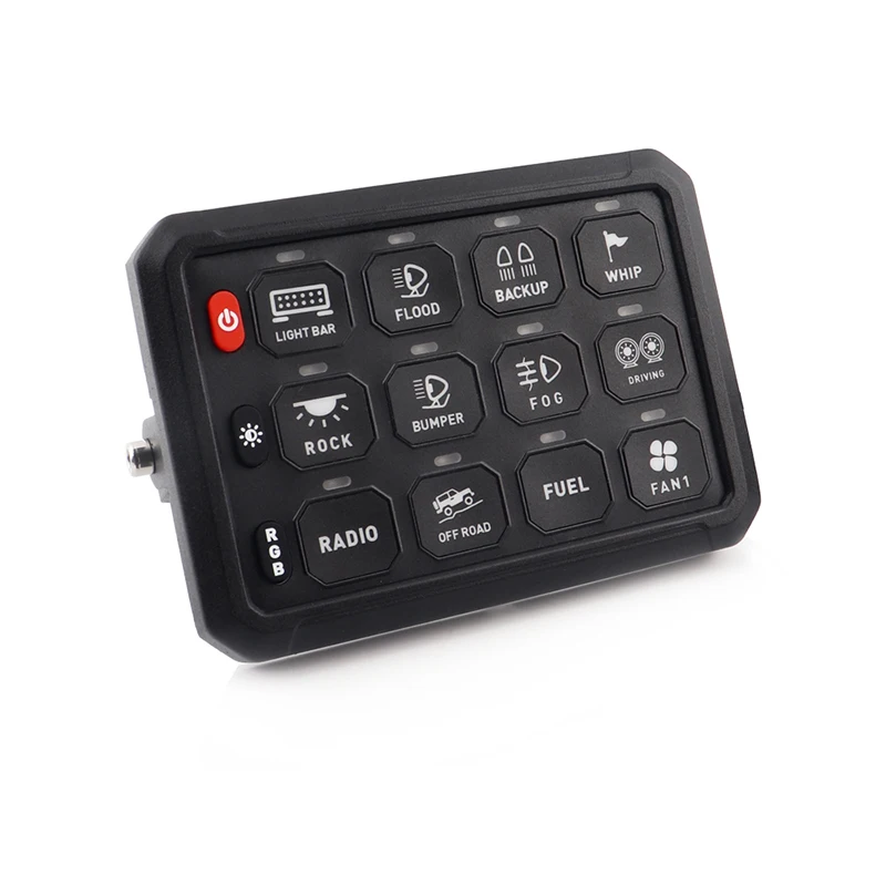 Tuosheng Marine Switching Power Supply Off-Road Vehicle Light Emitting Diode Panel Circuit Control Box 12V 12 Groups