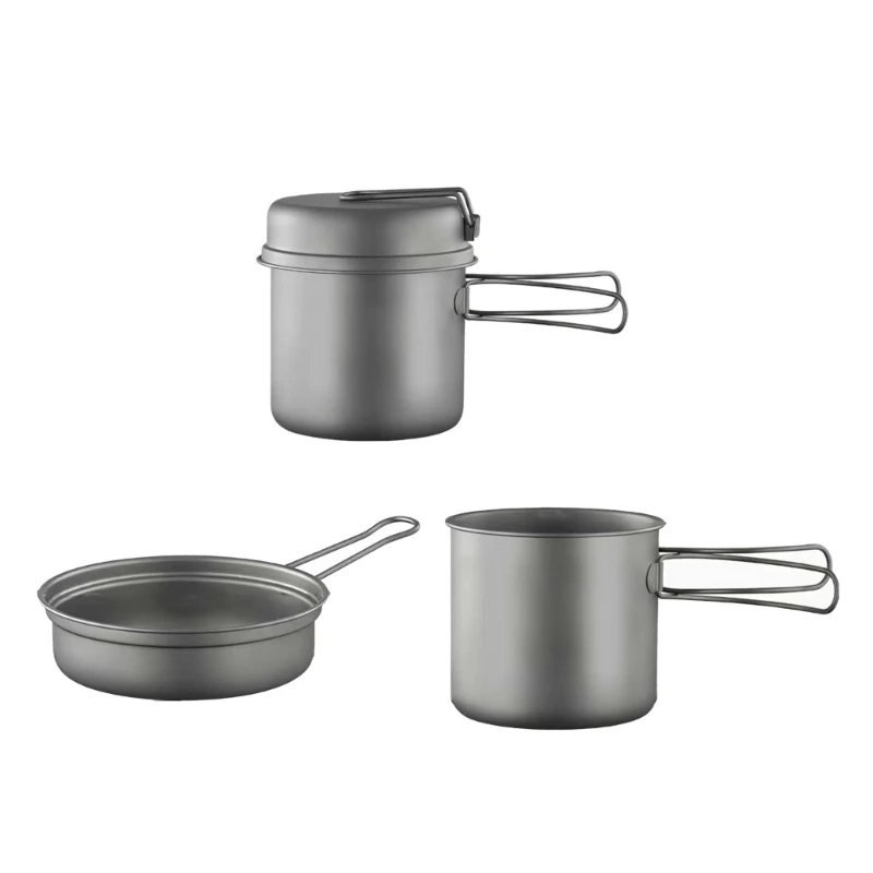 

Metal Camping Pots Outdoor Cooking Pots for Camping Hiking Travel Dropship