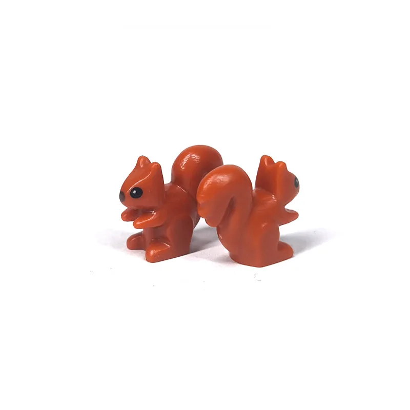 New Squirrel Chestnut MOC Animal Jungle Pastoral Farm Ranch Scene Building Blocks Bricks Toys Pasture Compatible With LEGO