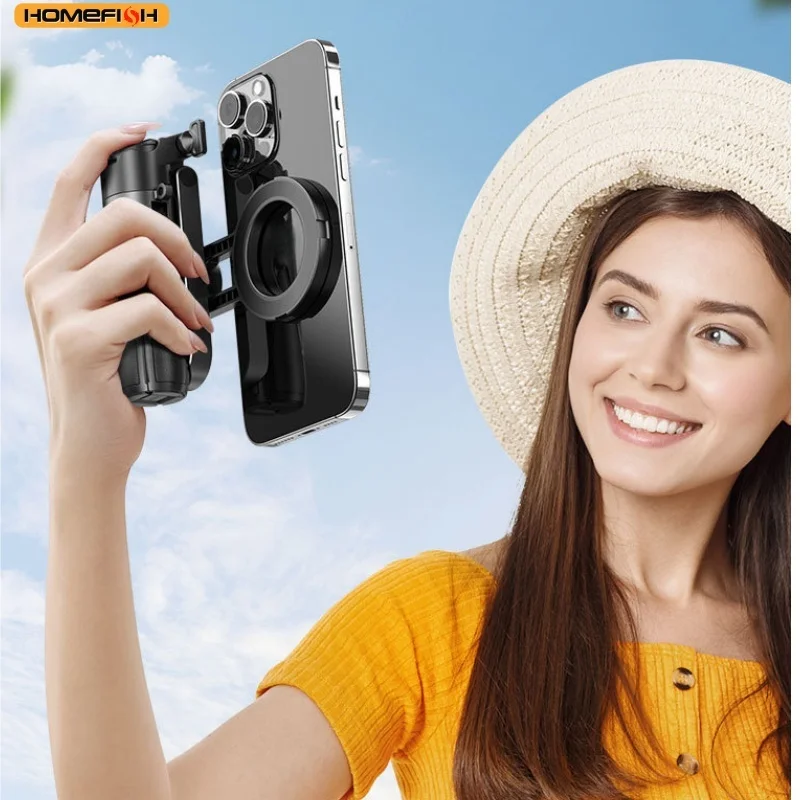 Mini Bluetooth Selfie Stick z Magnesem, Teleskopowy Wielofunkcyjny Statyw do iPhone'a, Androida, Magsafe, Monopod Podróżny