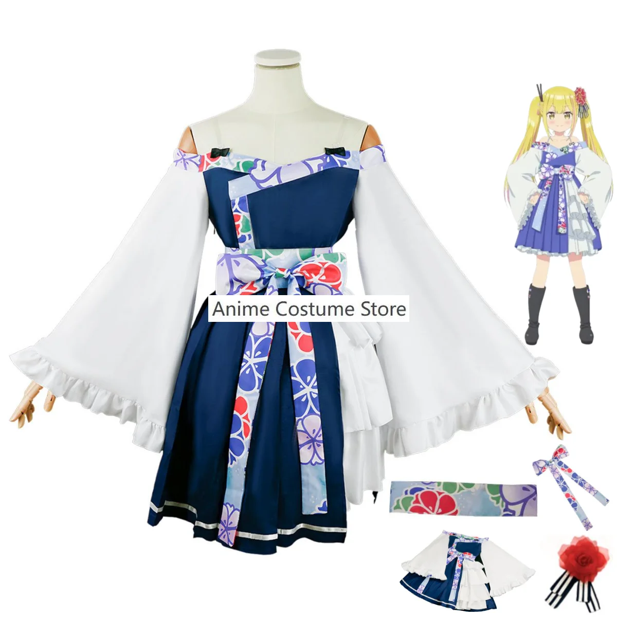 

Anime Henjin No Salad Bowl Sara Da Odin Cosplay Costume Salad Bowl of Eccentrics Sakura Festival Dress Woman Lovely Party Suit