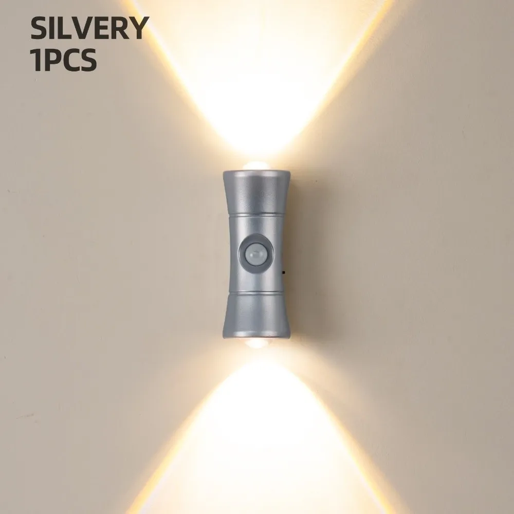 luminaria-de-parede-com-sensor-de-movimento-pir-iluminacao-dupla-para-cima-e-para-baixo-a-prova-d'Agua-recarregavel-led-3-cores-de-luz-design-moderno