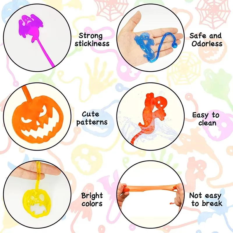 10/20/30/50 Stück Klebrige Hände im Großpack, Stressabbau-Spielzeug, Dehnbare Klebrige Hände für Kinder, Halloween-Geschenktüten-Füller, Quetschspielzeug – Detail 2