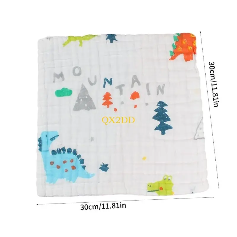 QX2D Multi Propósito Babero Feeding Bab Algodón Soft Algodón Diseño ergonómico 30x30 para niños pequeños activos