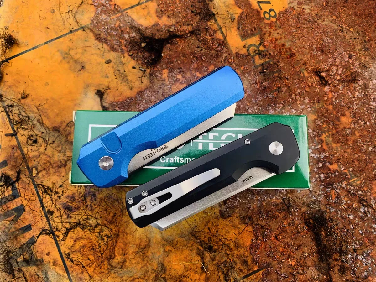 JUFULE-cuchillo plegable con mango de aleación de aluminio, herramienta de bolsillo EDC de supervivencia, ProTech 2024, marca Tanto inversa, 154CM