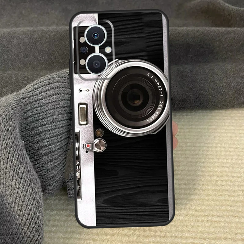 Vintage Camera Case For OPPO Reno 10 Pro 7 6 5 8 Lite 8T 5Z 4Z 2Z OPPO Find X6 Pro X2 X3 Neo X5 Lite Cover