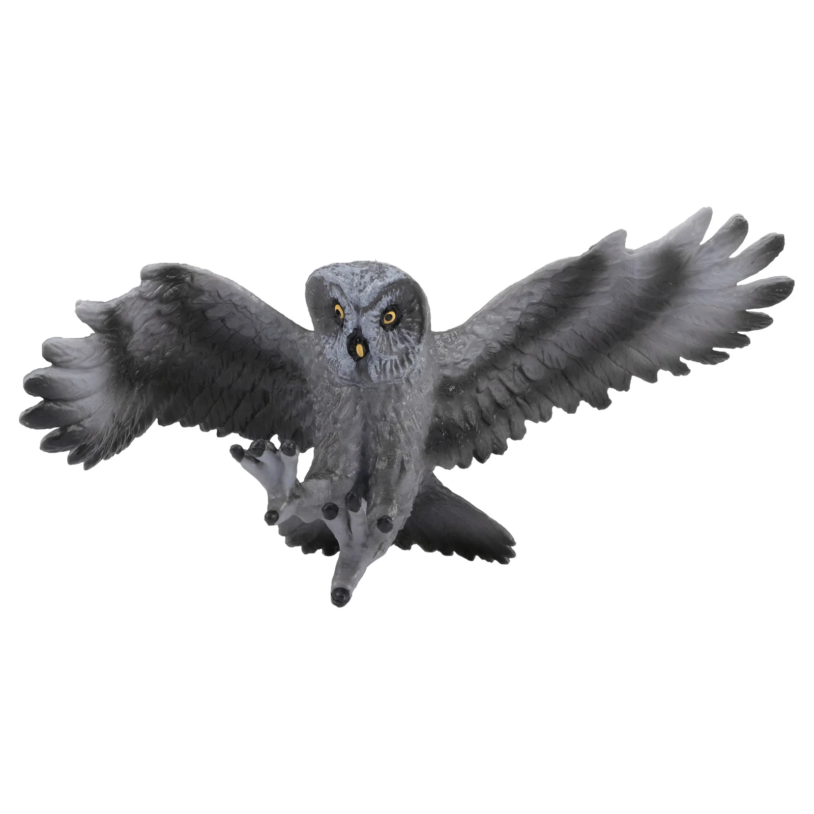 

Simulation Owl Shaped Model Grey Mini Toys Educational Childrens Decorations Home Furnishing Plastic Safe Realistic