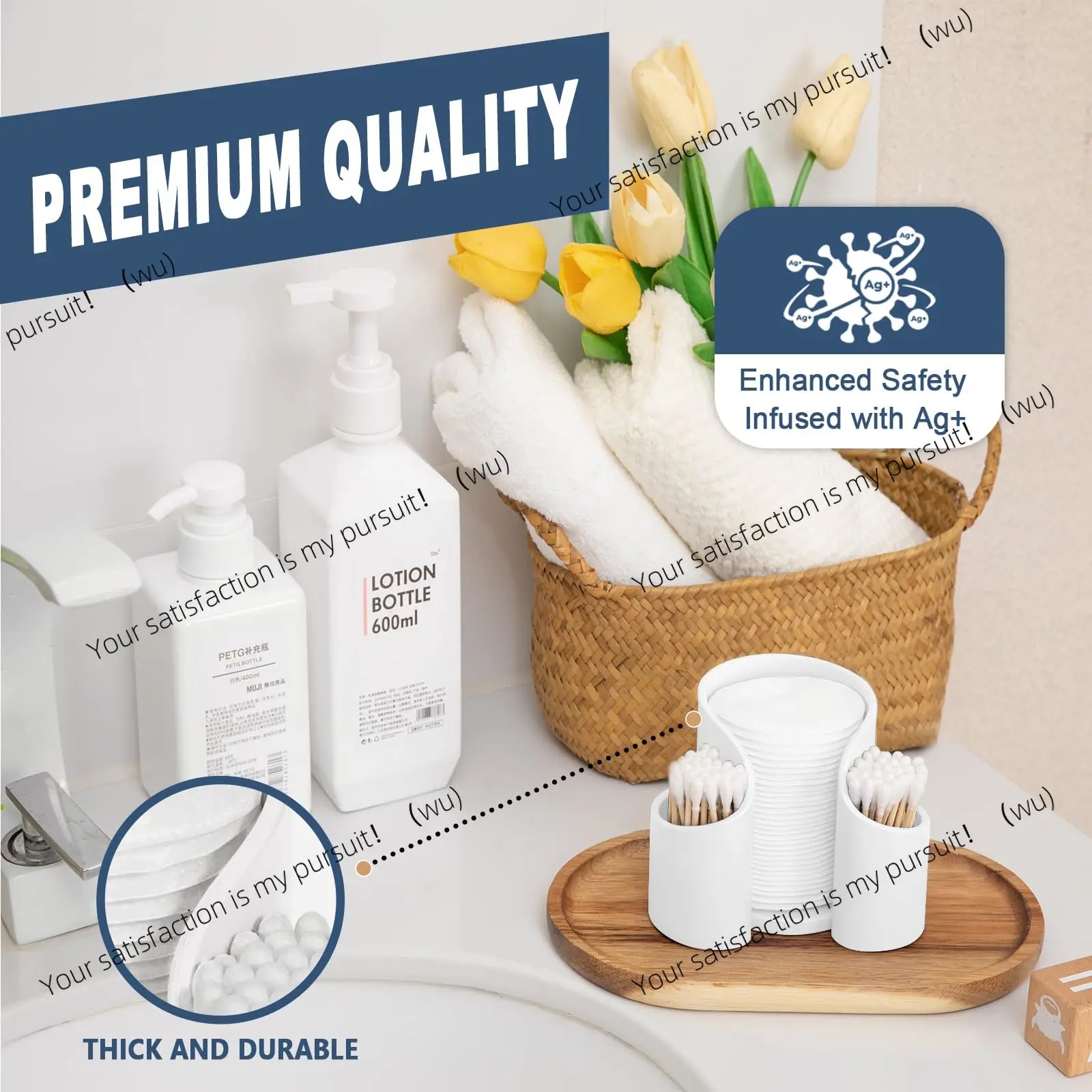 Soporte para almohadillas de algodón, dispensador de hilo Dental para tazas de baño, organizador de almacenamiento para almohadillas de algodón, vaso de papel, baño