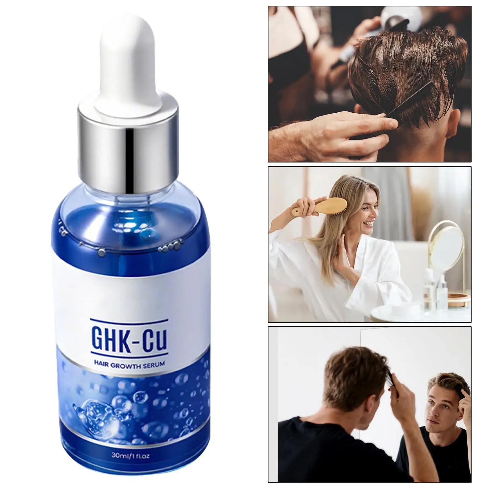 Copper Peptide Hair Growth Serum Prevent Alopecia Moisturizing Hair Dry Frizz Repairing Smoothing Scalp Care Density Hair serum