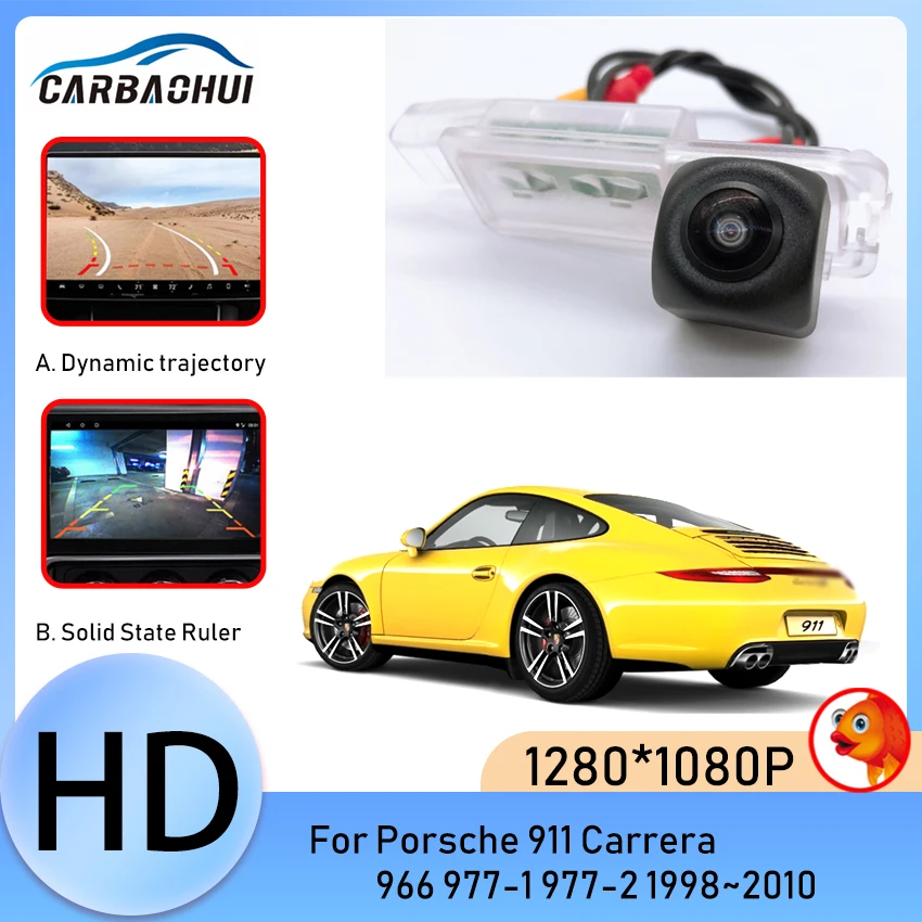 HD Waterproof Wide-angle Car Rear view Backup Parking Camera Sets For Auto For Porsche 911 Carrera 966 977-1 977-2 1998~2010