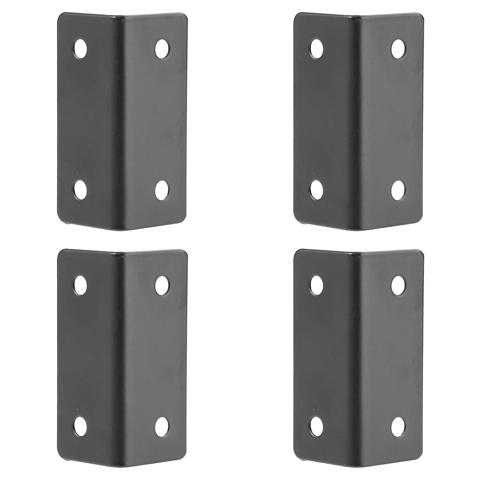 

4 Pcs 22mm x 80mm Black Stainless Steel Corner Brackets Heavy Duty Right Angle Shelf Support Brace Furniture Fixing