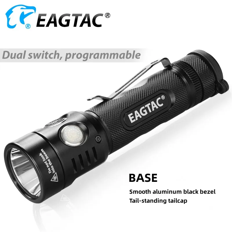 EAGTAC TX30C2 2000 Lumen Super Bright Compact LED Flashlight 5 Mode Programmable 18650 CR123A Battery Strobe