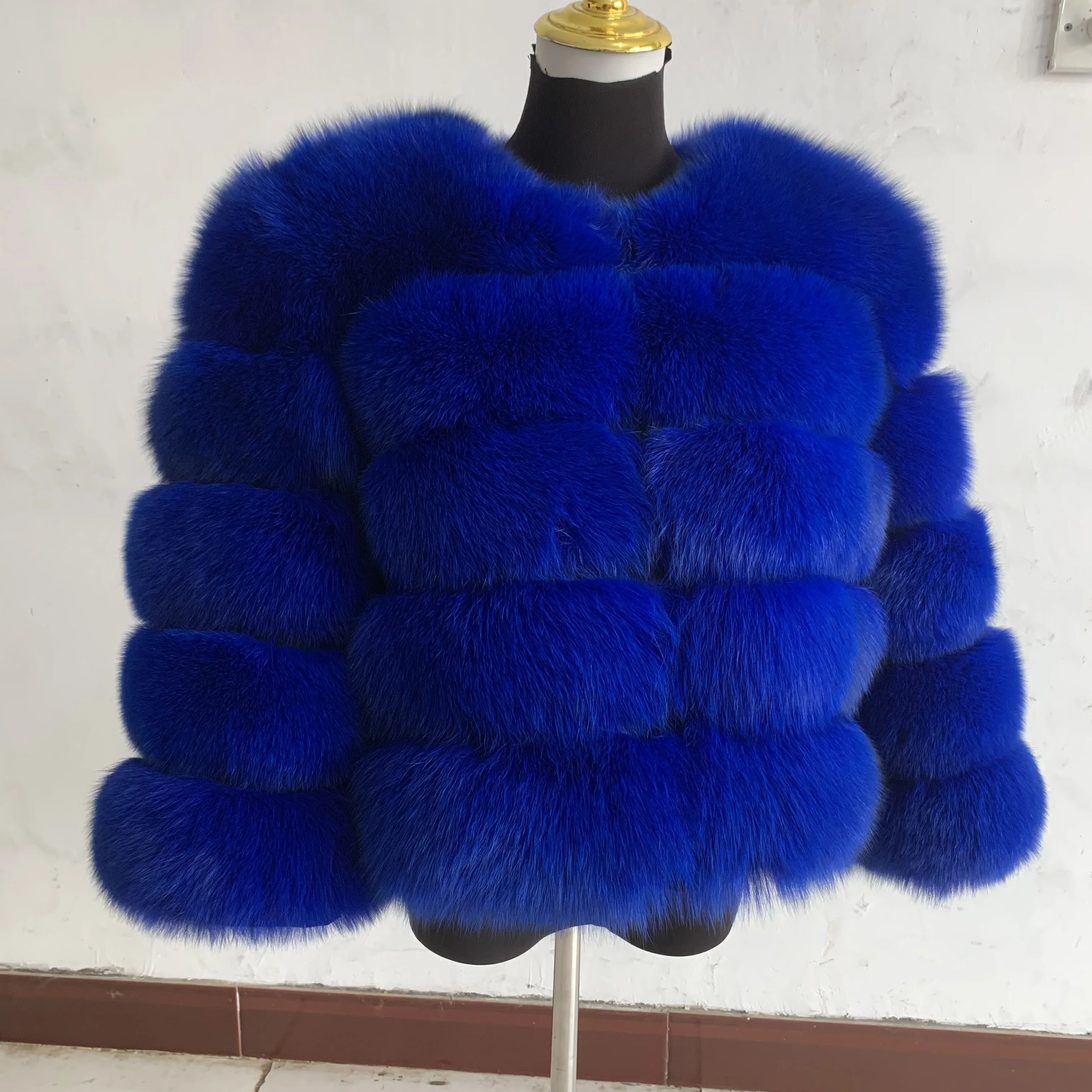 New Real Fox Fur Coat Women's Winter Warm 100% Natural Fur Jacket Short Raccoon Fur Coat Women's High Quality Hot Sale