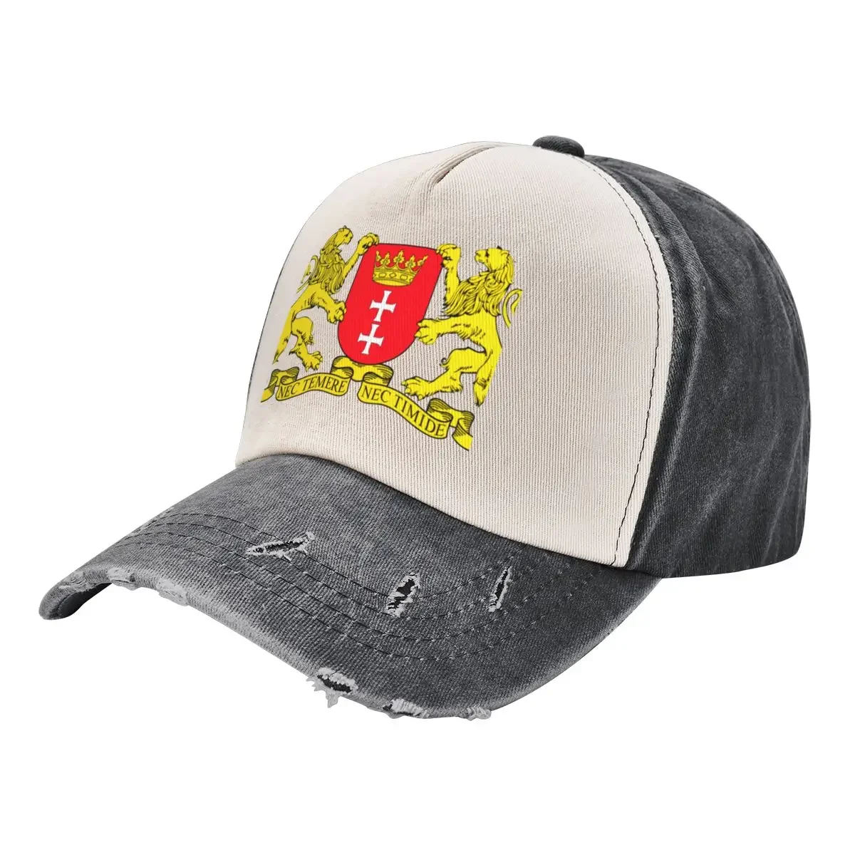 Coat of Arms of Gdansk, Poland Baseball Cap Military Tactical Cap Luxury Hat Trucker Hats For Men Women's