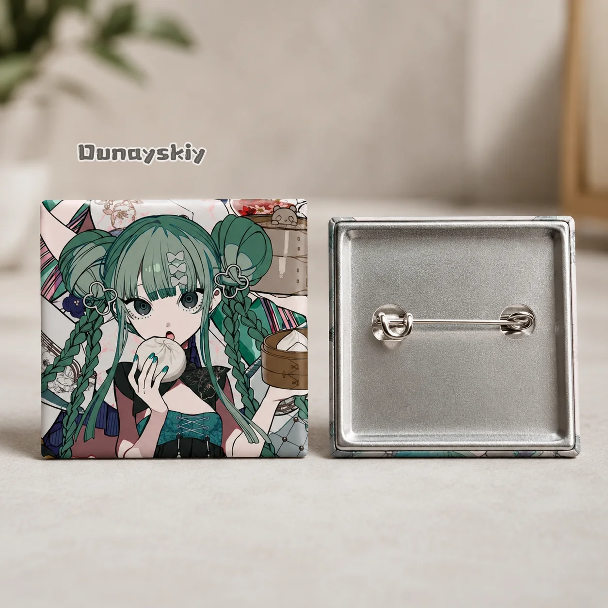 Sky Tree Miiikuuu Cosplay Cartoon Style Badge Brooches On Backpack Round For Accessorys Cosplay Badge Chinese Style Badge