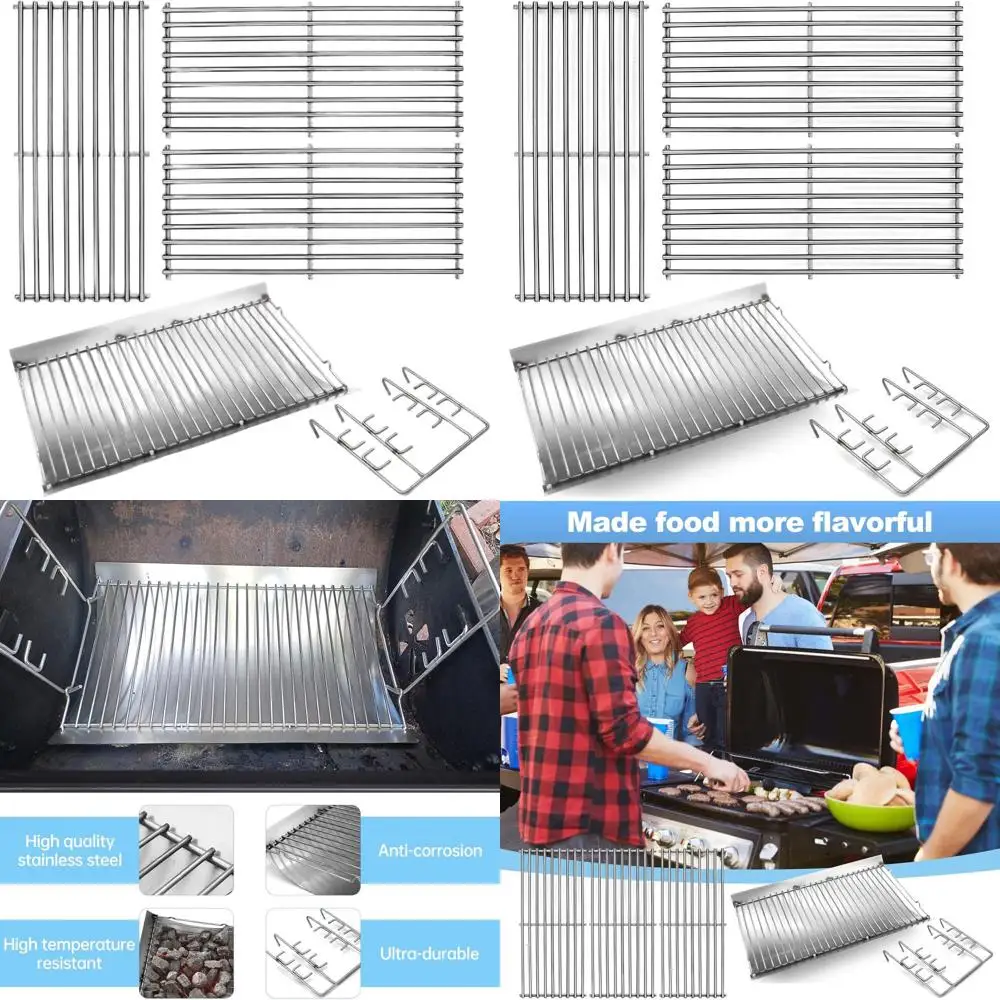 

Stainless Steel SZ3509 Fire Grate with Ash Pan & 3 Cooking Grids for Chargriller Models 5050, 5072, 4000, 5252