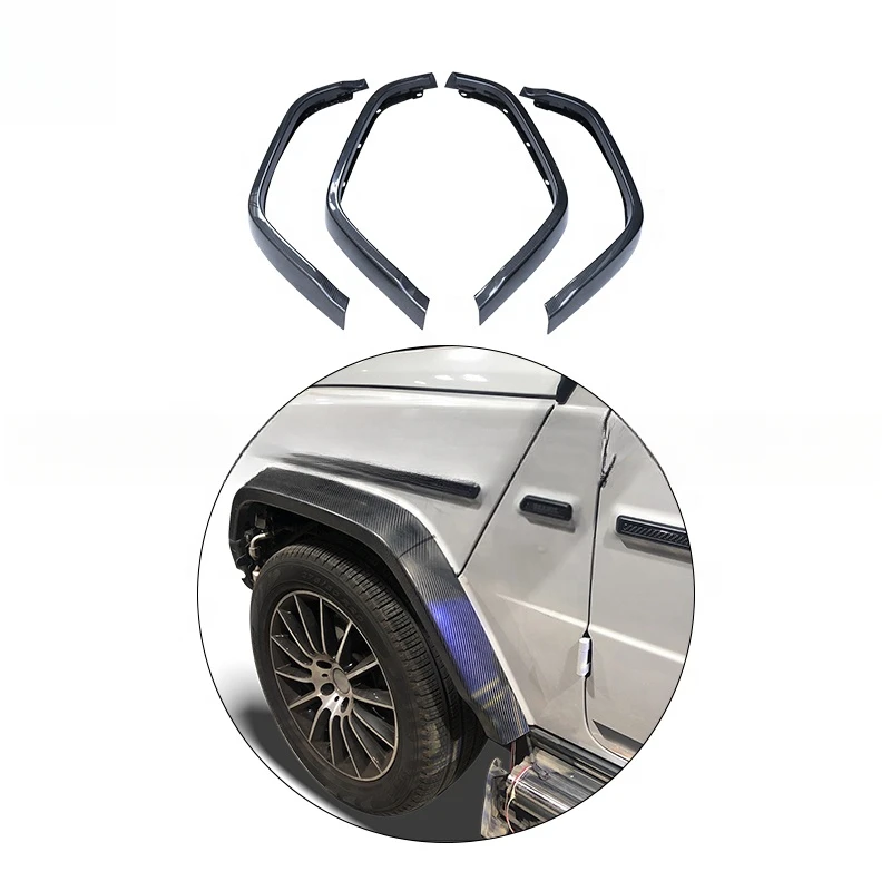Upgraded Dry Carbon Wheel Eyebrows Fit W463A W464 Dry Carbon Flares Car Exterior Modification Accessories view 4