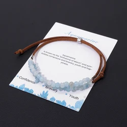 Natural Crystal Bracelet Irregular Amethysts Aquamarine Agates Stone Chips Beads Bradied Braceket for Women Handmade Jewelry