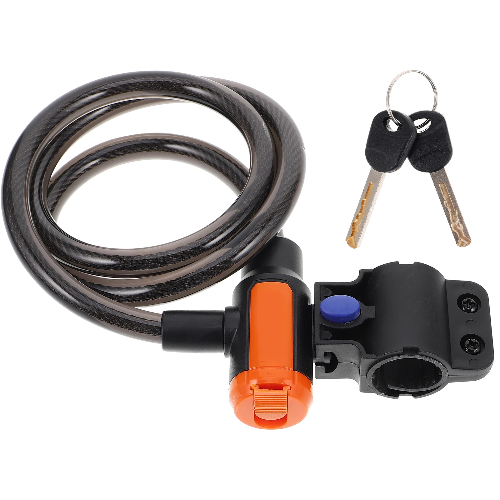 

Steel Cable Bike With Anti-Theft Mount Foldable For Electric Scooter Ebike Motorcycles Kids Bike Black Durable Security Lock For