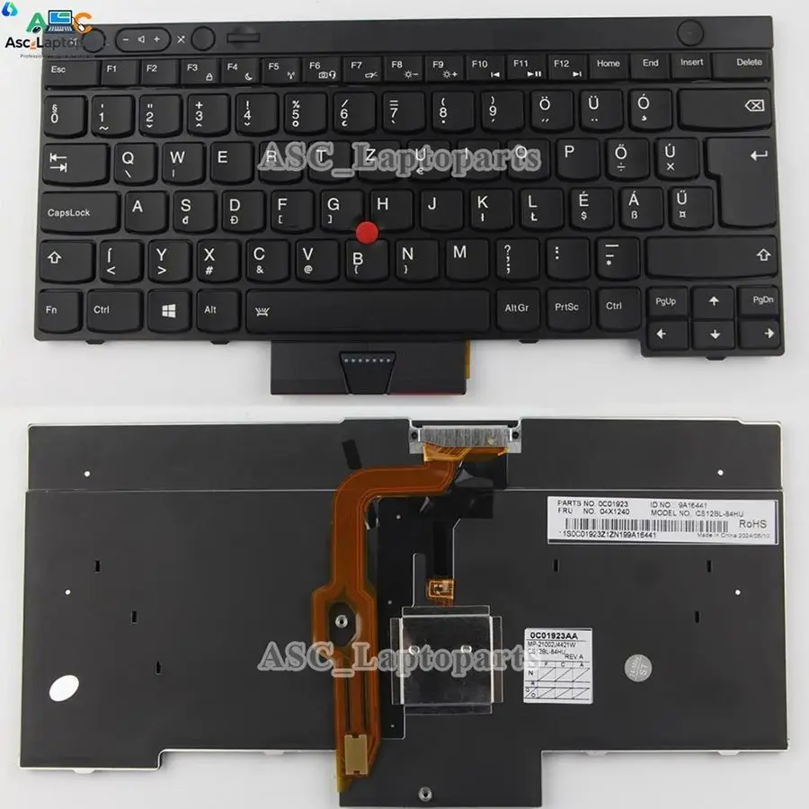 New HU Hungarian Magyar Keyboard For LENOVO Thinkpad X230 X230I X230T W530 T430 T430I T430s T430si T530 T530I L430 L530 BACKLIT