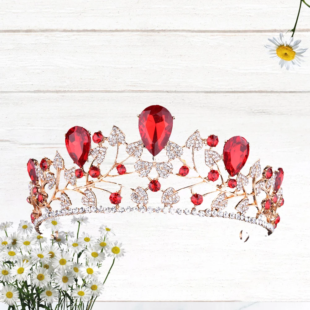 

Elegant Bridal Crown Rhinestone Wedding Hair Accessory Classic Design Bright Alloy One Size Fits Most Women Retro Style