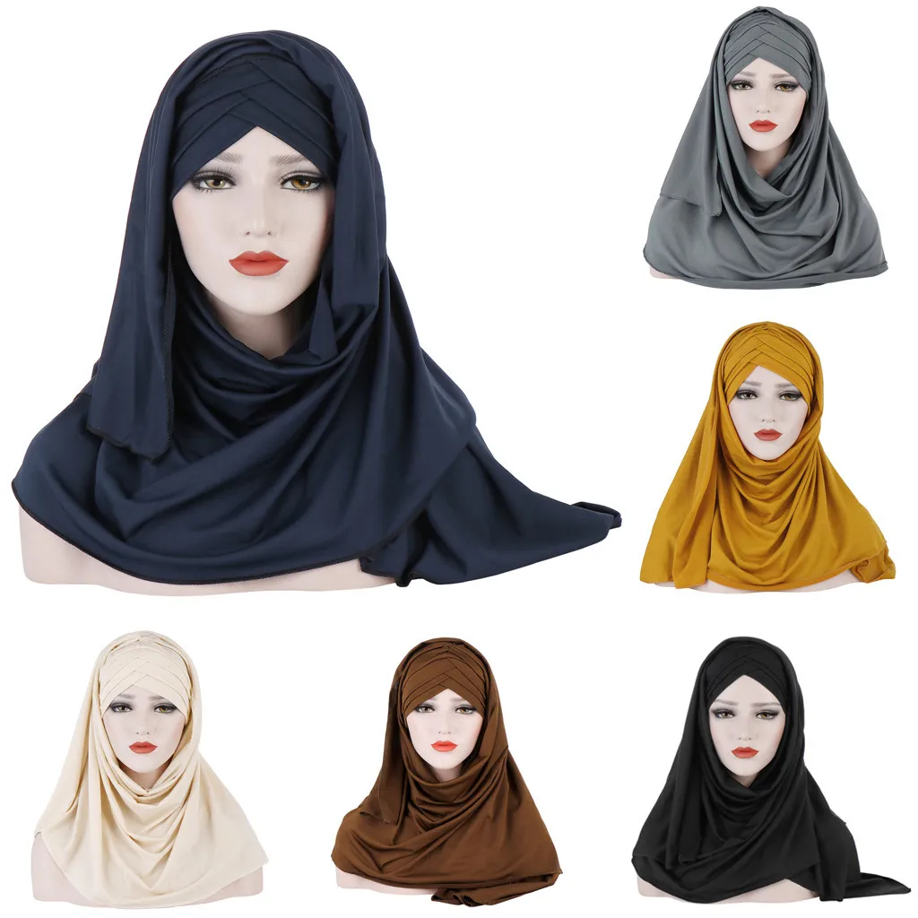 

175x50cm Hijab Scarf Women Scarves Bandana Turban Headscarf Muslim Shawl Africa Wrap Headband Islamic Shawls Headband