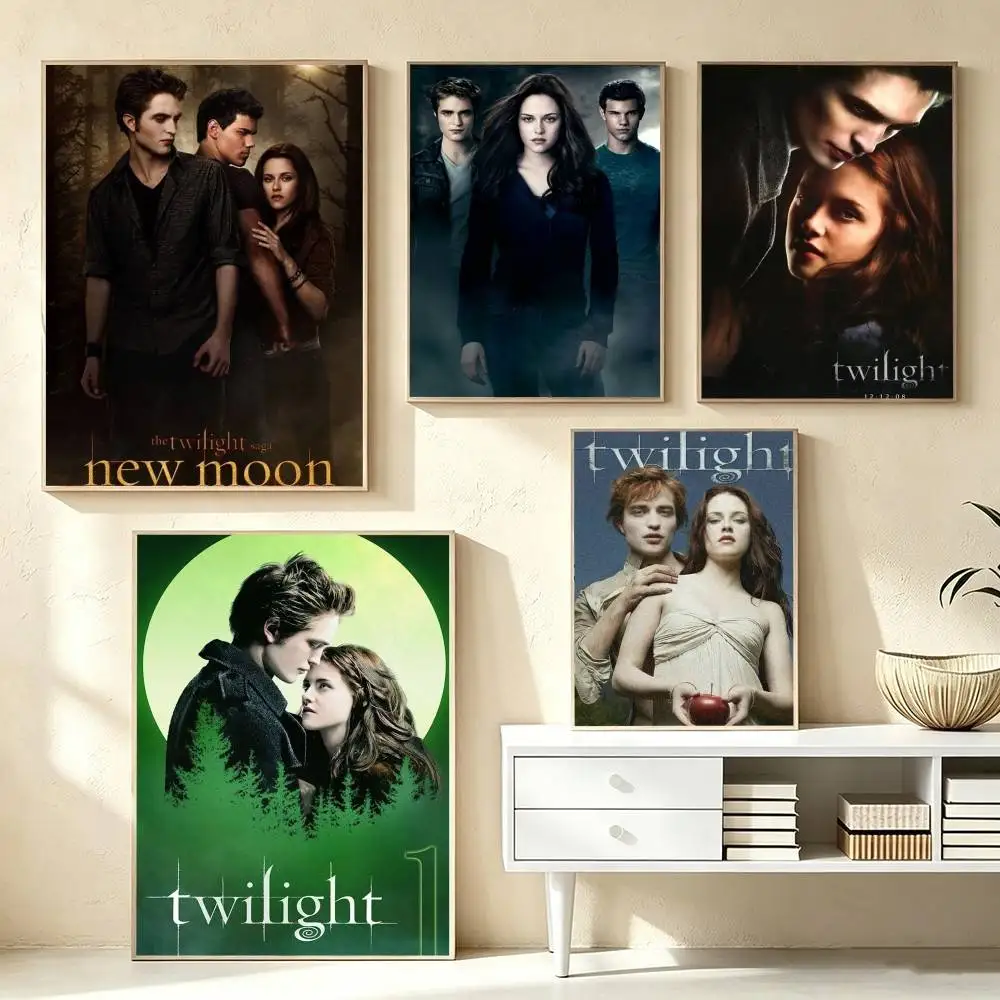 Classic Movie Twilight Series Poster Waterproof Wall Art Sticker For Bar Living Room Vintage Decor High Quality Print Gift