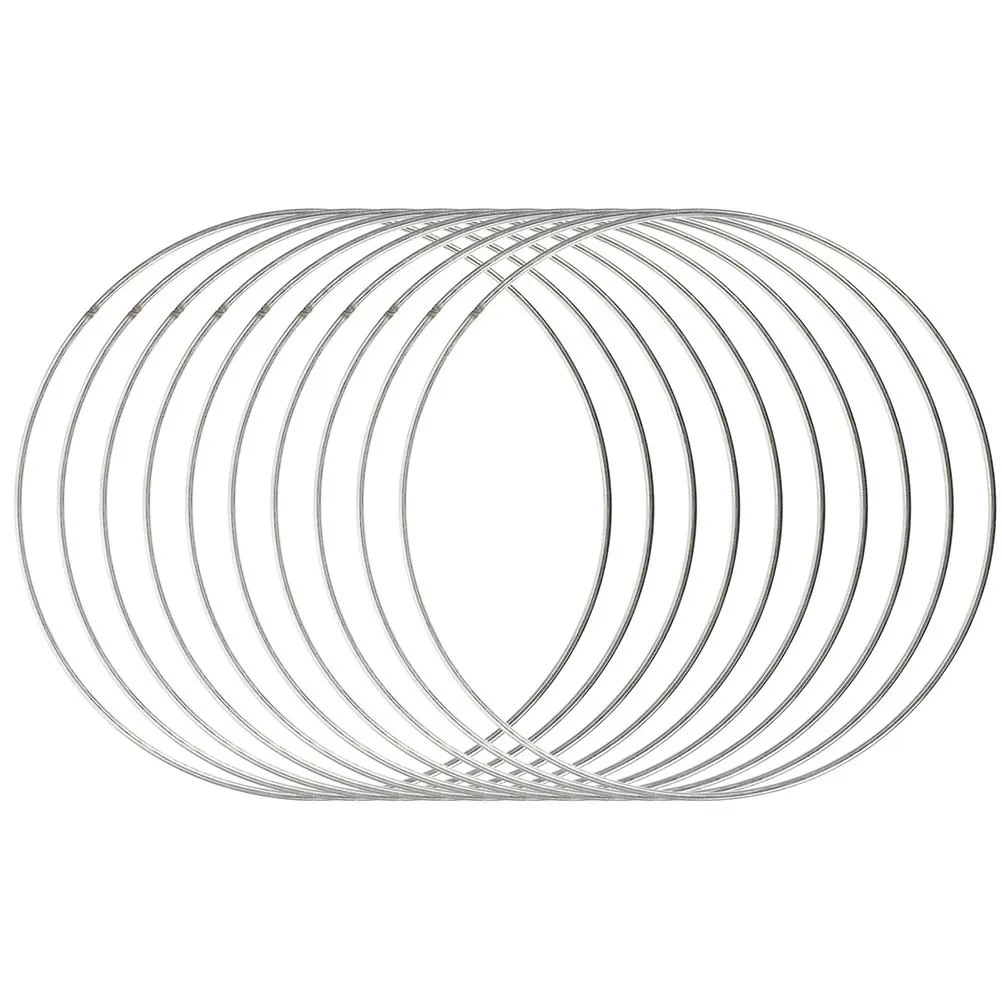 Metal Dream Catcher Hoops 15 Piece Silver Rings for DIY Wreath Floral Macrame Craft Supplies